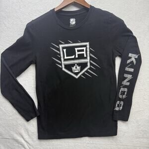 NHL LA Kings Youth Black/White/Grey Long Sleeve Tee Size Large 14/16